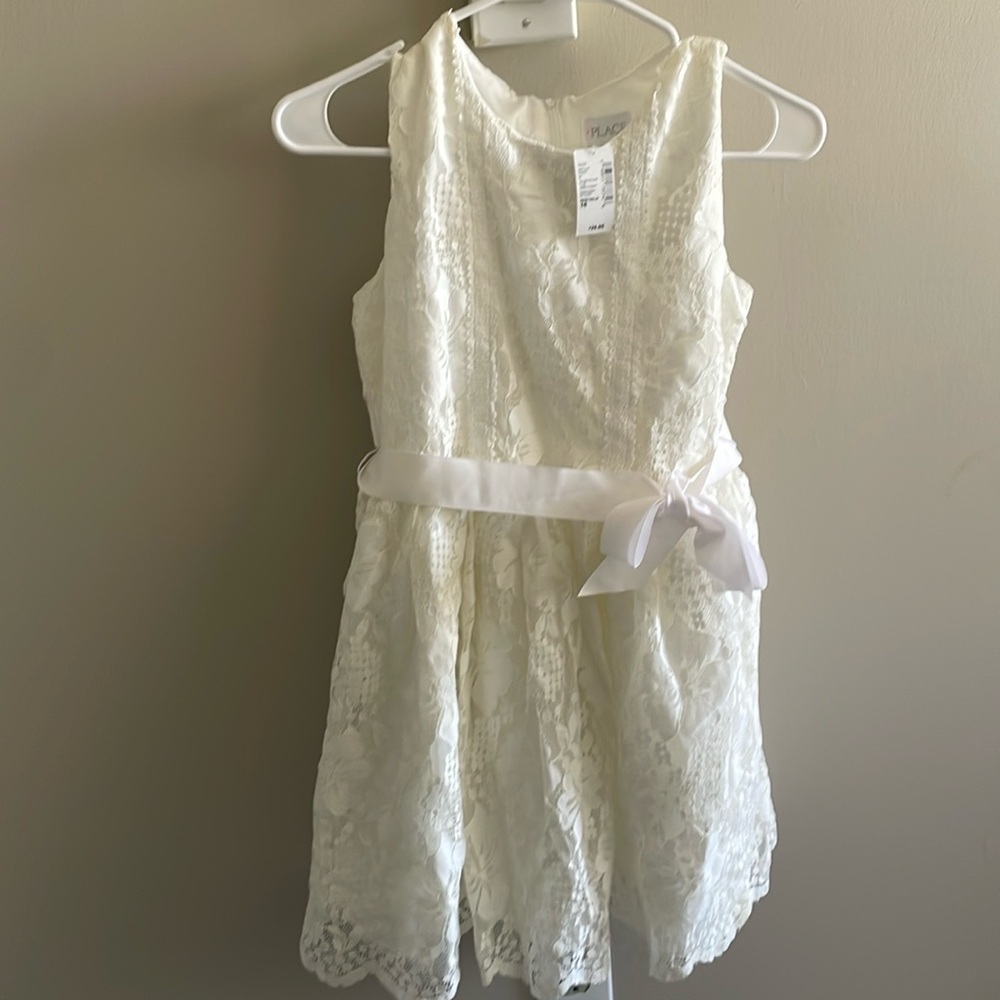 NWT ✨The Children’s Place size 16 girls “Simply White” Spring dress